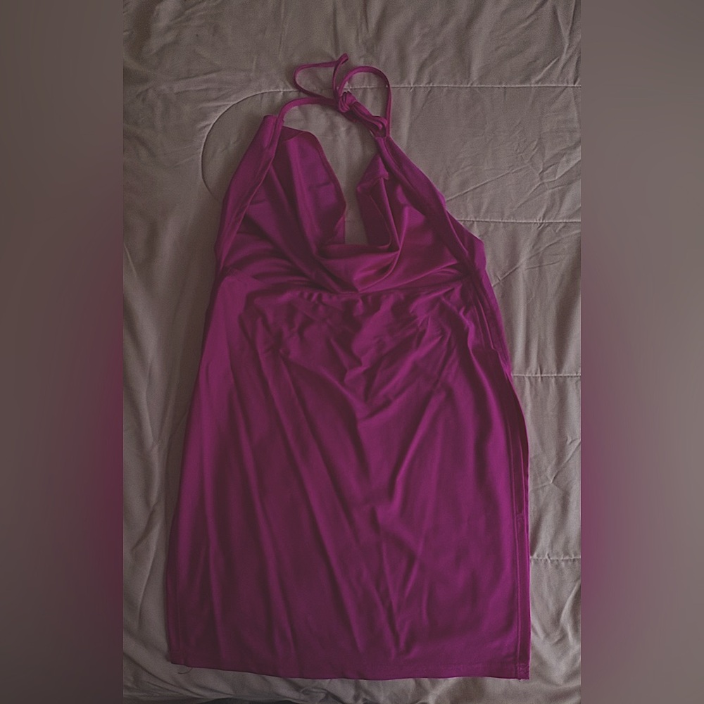 Vibrant Pink Halter Dress